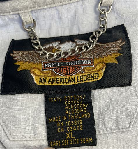 RARE Harley Davidson Mechanic Work Short Sleeve Snap … - Gem