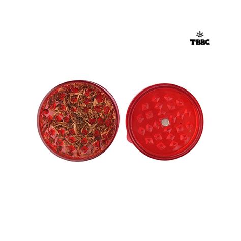 Acrylic Blood Red Grinder - 4 Part 50mm – THEBOOMBOXCLUB