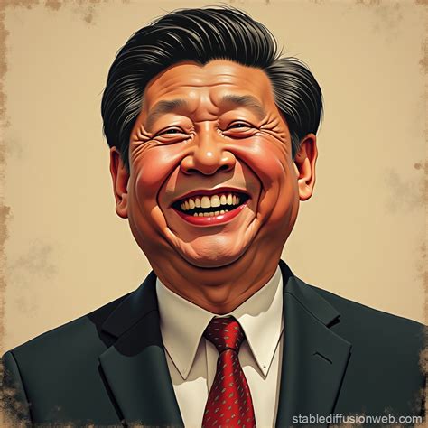 Xi Jinping Smiling Half-Portrait | Stable Diffusion Online