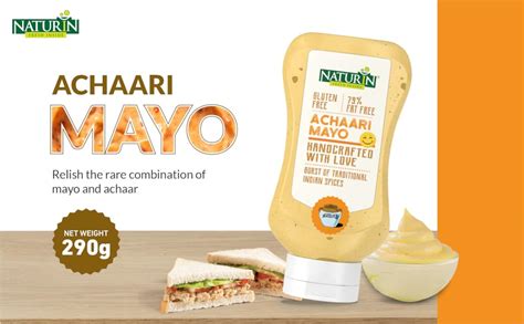 Naturin Combo Pack of 2- Achaari Mayo 290g and Momo Sauce 375g I Gluten ...