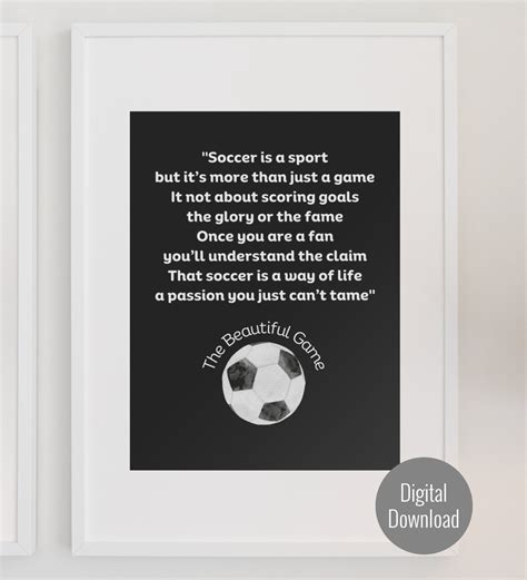 Soccer Poem Wall Art Download, Printable Soccer Poem Poster, Poem About ...