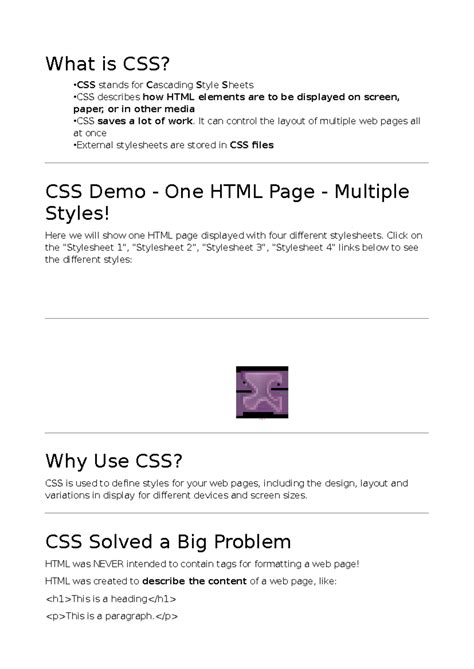 Web Designing (CS101) Unit 3: CSS Essentials and Usage Notes - Studocu