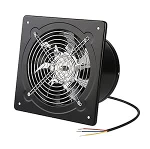 Nalle 8 inch Exhaust Fan 80W 500CFM Through-wall installation ...