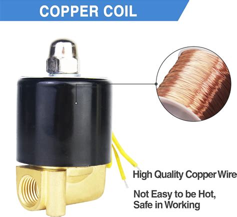 Buy JMCUHYD Electric Solenoid Valves Brass Pneumatic Drain Valve-2 Way ...