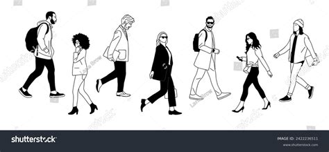 Business People Walking Side Profile 的图像结果