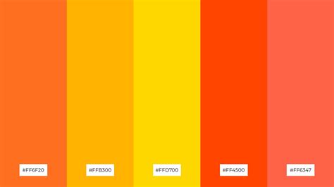 The Best 15 Red Orange Yellow Color Palette Combinations