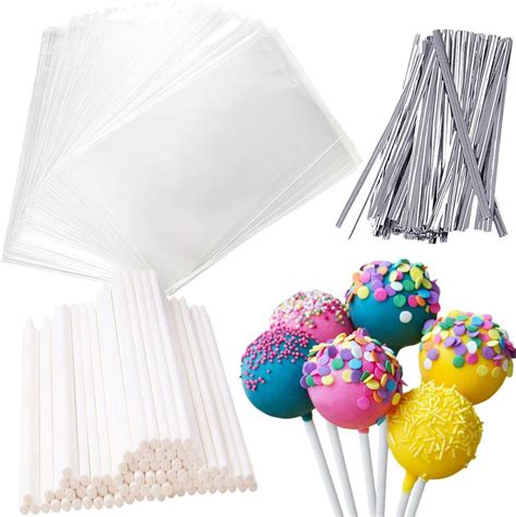 Buy JOERSH 360Pcs Cake Pops Packaging Kit - 120Pcs 6 Inches Cake Pop ...