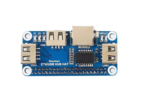 Waveshare Ethernet/USB HUB HAT for Raspberry Pi with 1x RJ45 Ethernet ...