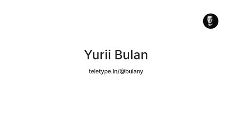 Yurii Bulan — Teletype
