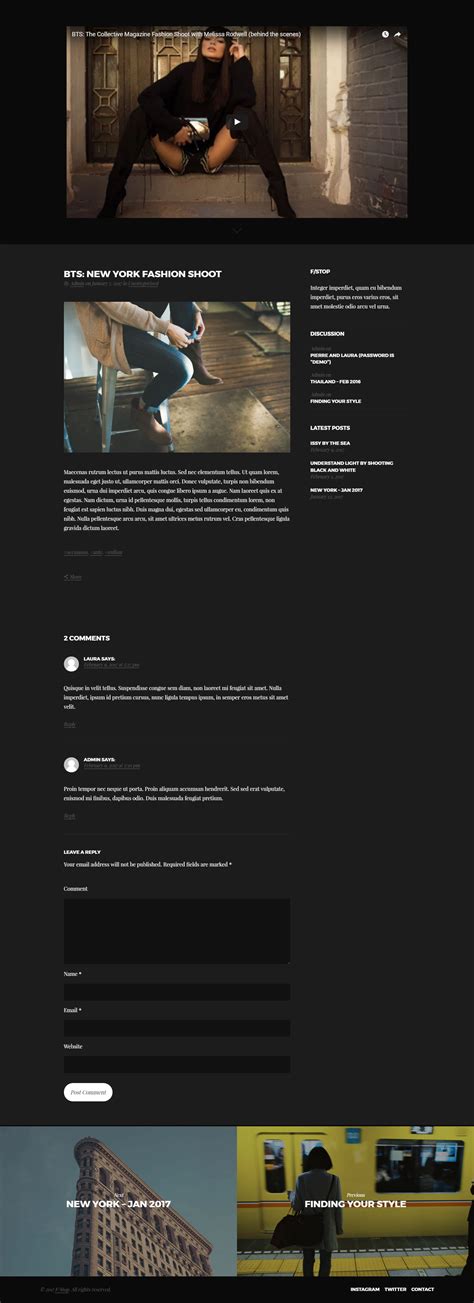 FStop - Photography & Video Portfolio WordPress Theme by WebsiteSmash