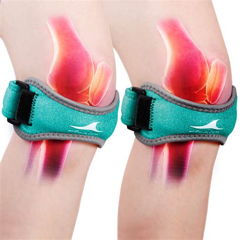 Snapklik.com : Achiou 2 Pack Patella Knee Strap, Pain Relief Patellar Tendon Support Strap, Knee ...