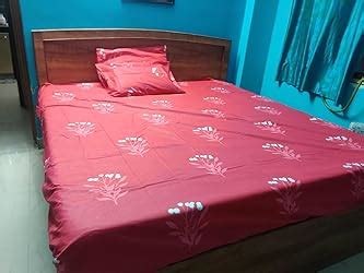 Home Ecstasy 100% Cotton Double bedsheets with 2 Pillow Covers Cotton ...