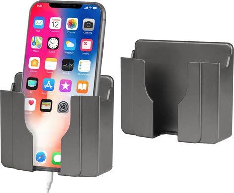 Amazon.com: KEPEHE 2Pcs Wall Phone Holder,Adhesive Cell Phone Holder ...