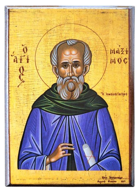 Saint Maximus, the Confessor, Byzantine Icon, Orthodox Icon, Handmade ...