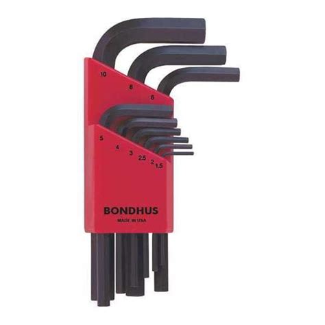 Bondhus 9 Piece Metric L-Shape Hex Key Set, 12299 12299 | Zoro