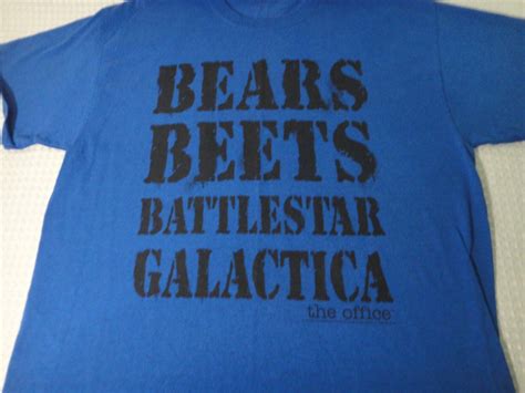 The Office Bears Beets Battlestar Galactica Blue Cotton Blend T-shirt ...