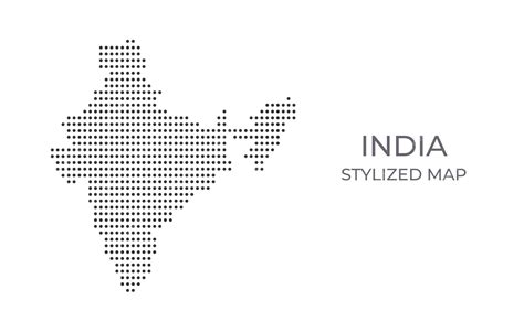 Premium Vector | Dotted map of India in stylized minimalist style