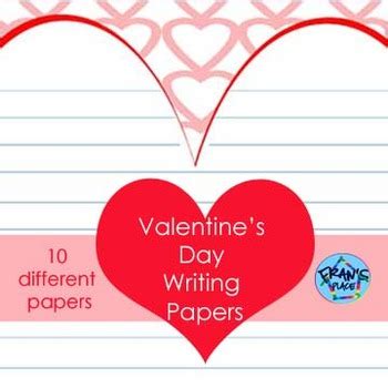Ten Different Valentine's Day Writing Papers by Fran's Place | TpT