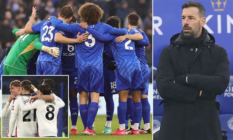 Ruud van Nistelrooy involved in heated exchange with Leicester players ...