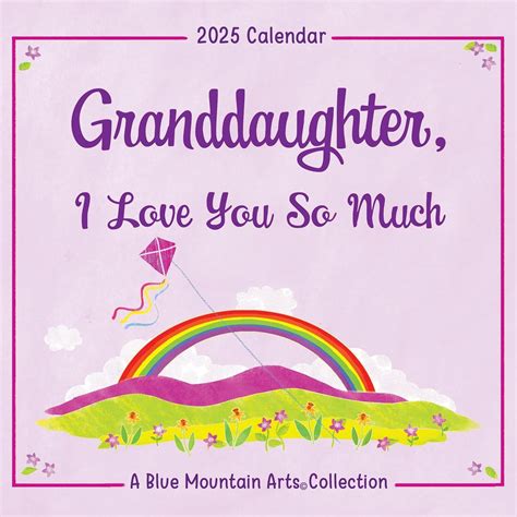 Granddaughter I Love You So Much 2025 Calendar- Shop Inc