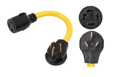 ONETAK NEMA 10-50P to L14-30R 120V/240V 50 Amp 3 Prong Male Plug to 4 ...