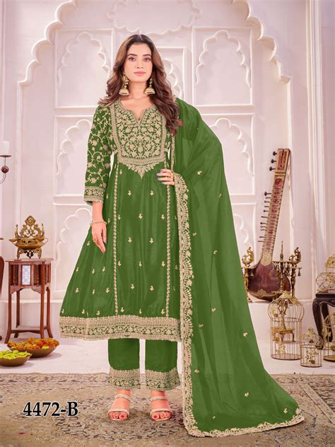 KHAS FASHION D NO 4472 HEAVY EMBROIDERY DESIGNER READY MADE SUITS AT ...