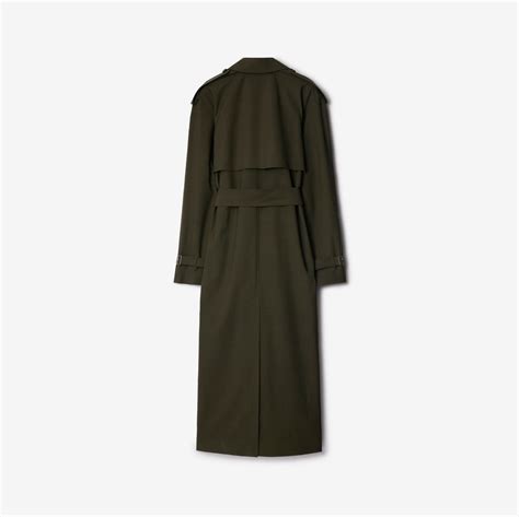 Long Stretch Wool Trench Coat in Brown melange - Men | Burberry® Official