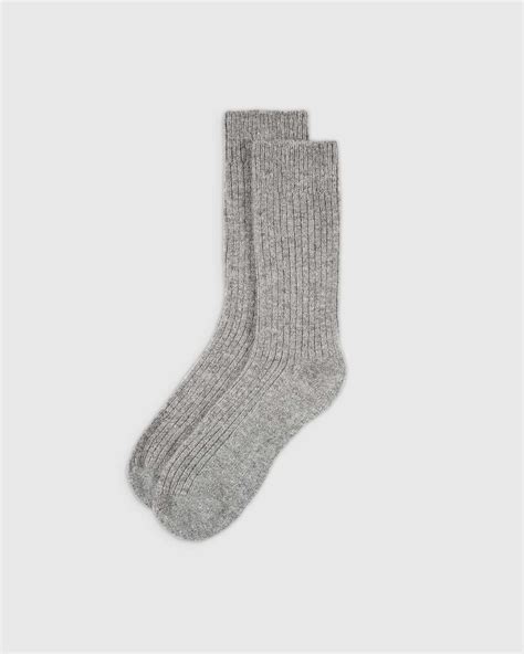 Cashmere Socks | Quince in Heather Grey