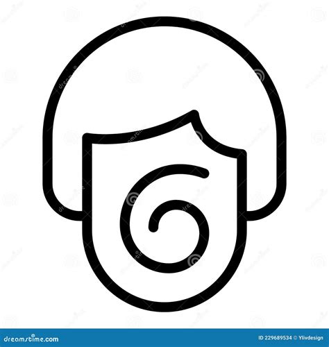 Dizziness Fatigue Icon Outline Vector. Headache Fever Stock Illustration - Illustration of icon ...