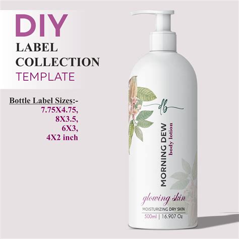Customized Body Product Labels, DIY Cosmetic Label Editable Cosmetic L ...