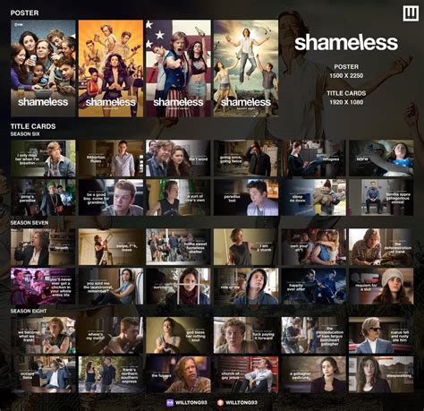Shameless US (2011) • Season 6-8 Posters + Title Cards : r/PlexPosters