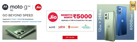 Jio Motorola G54 Offer 2023: Cashback and Partner Coupons