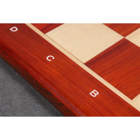 21" Bud Rosewood & Maple Chess Board with Algebraic Notations