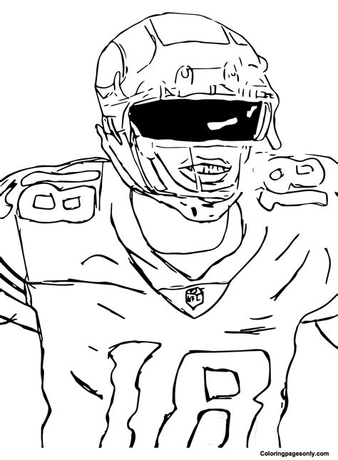 Justin Jefferson Coloring Pages