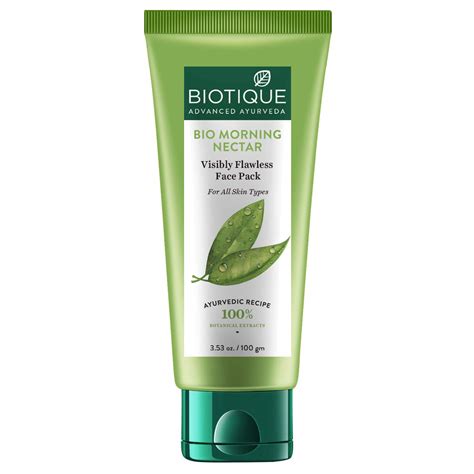 Biotique Bio Morning Nectar Visibly Flawless Face Pack, 100g : Amazon ...