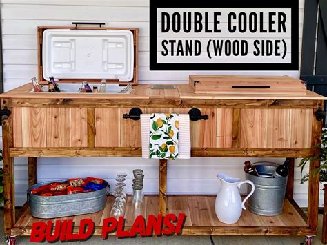 Cedar Log Outdoor Drink Stand Plans How To Build An Outdoor Garden