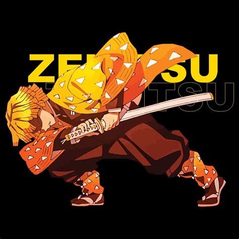 Zenitsu Demon Slayer Regular Black Tshirt – Gizmoz.in