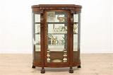 Antique Curio Cabinet With Curved Glass at Susan Burke blog