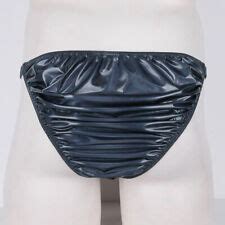 Sexy Mens Faux Leather Low Rise Bikini Briefs Ruched India | Ubuy