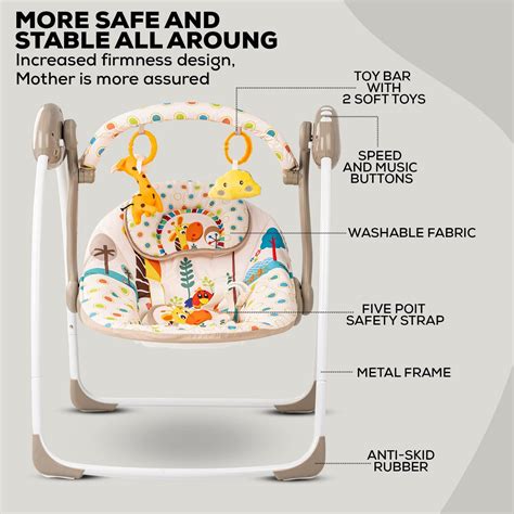 Baybee Amea Automatic Electric Baby Swing Cradle with 2 Position Recli ...