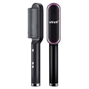 Buy 2u4u Hair Straightener Brush - Anti-Scalding, Fast Heating ...