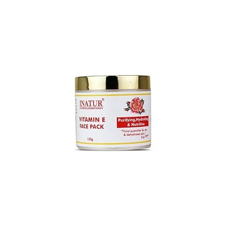 INATUR Vitamin E Face Pack, Purifying, Hydrating & Nutritive, 100g ...