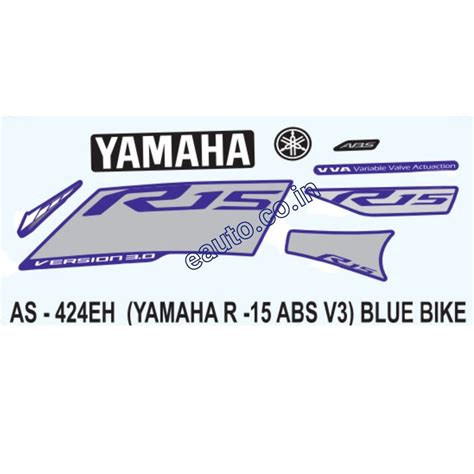Graphics Sticker Set for Yamaha R15 V3 | ABS | Blue Vehicle | Both Sid