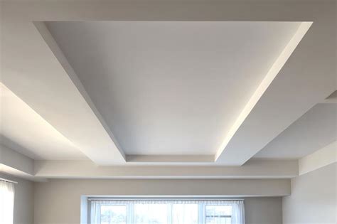 Rectangle Contemporary Single Layer False Ceiling Design with Paint Finish