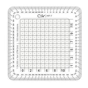 CYA Square Military Map Coordinate Scale Protractor Map for Land ...