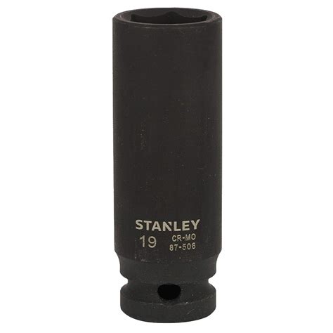 STANLEY STMT87506-8B 1/2-inch 19mm Chrome-Molybdenum Steel Impact Deep ...