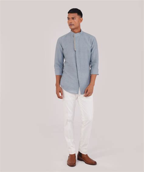 Curved Mini Placket Shirt– DHRUV VAISH