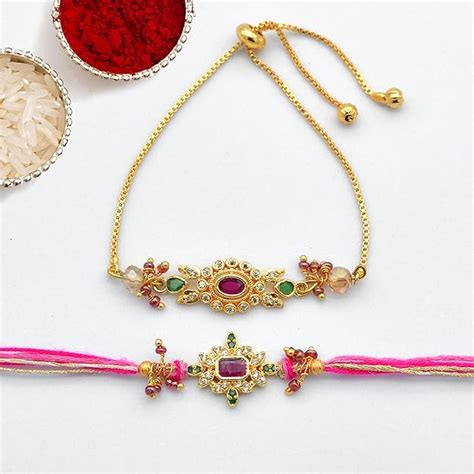 Ruby and Emerald Rakhi – The Purple Tree