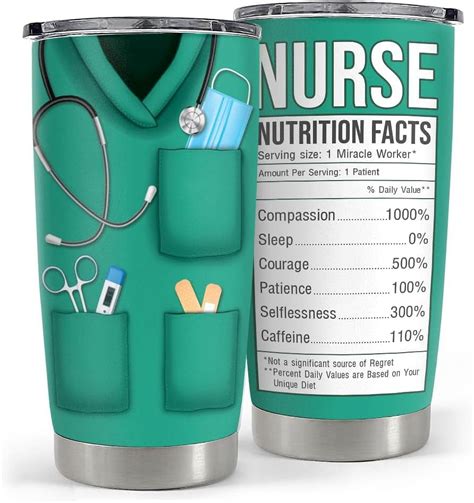 Nurse Tumbler Cup - Nurse Nutritional Facts Travel Coffee Mug Gift - 20oz Tumblers Nurse Gifts ...