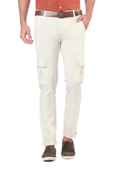 Buy Men Beige Solid Casual Cargos Online - 187927 | Allen Solly
